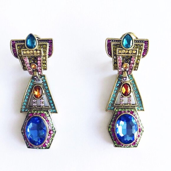 Heidi Daus Disney Crystal Dangle Earrings - Picture 1 of 3